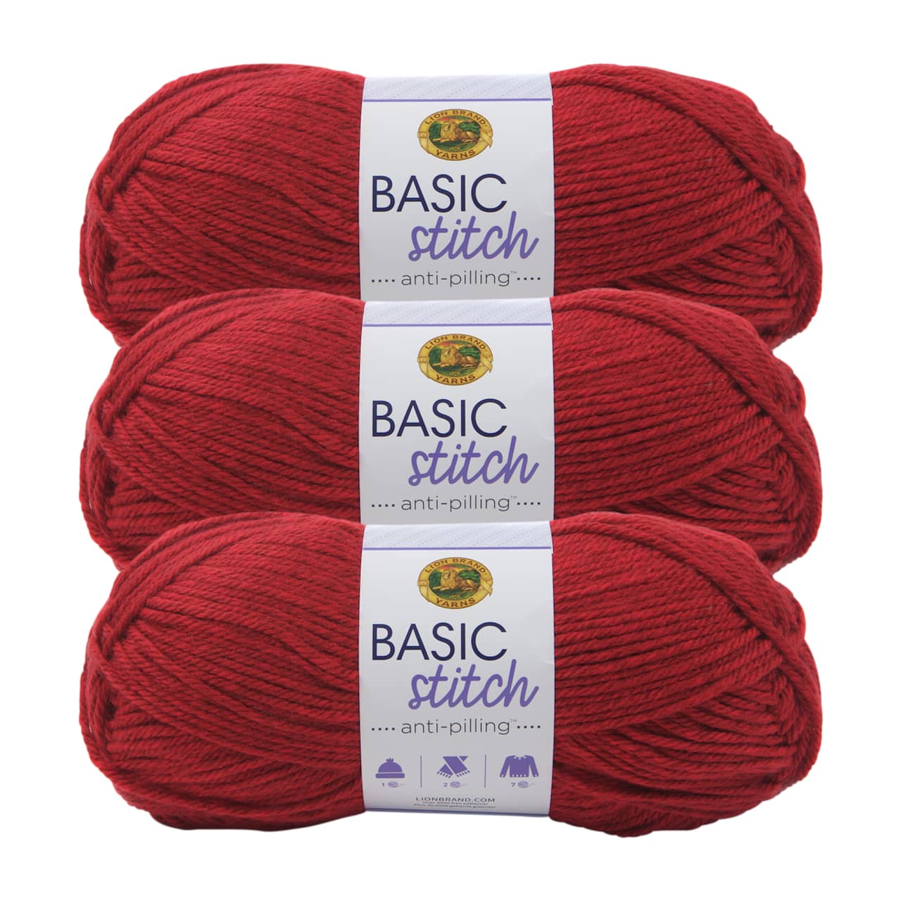 3 Pack Lion Brand® Basic Stitch Anti Pilling™ Yarn